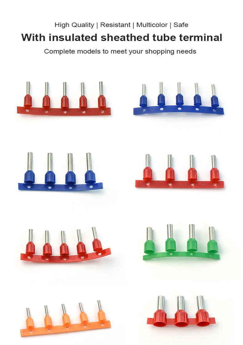 Pin Terminal, Insulated Round Terminal, Tube Terminals محطة دبوس ، محطة مستديرة معزولة ، محطات الأنبوب