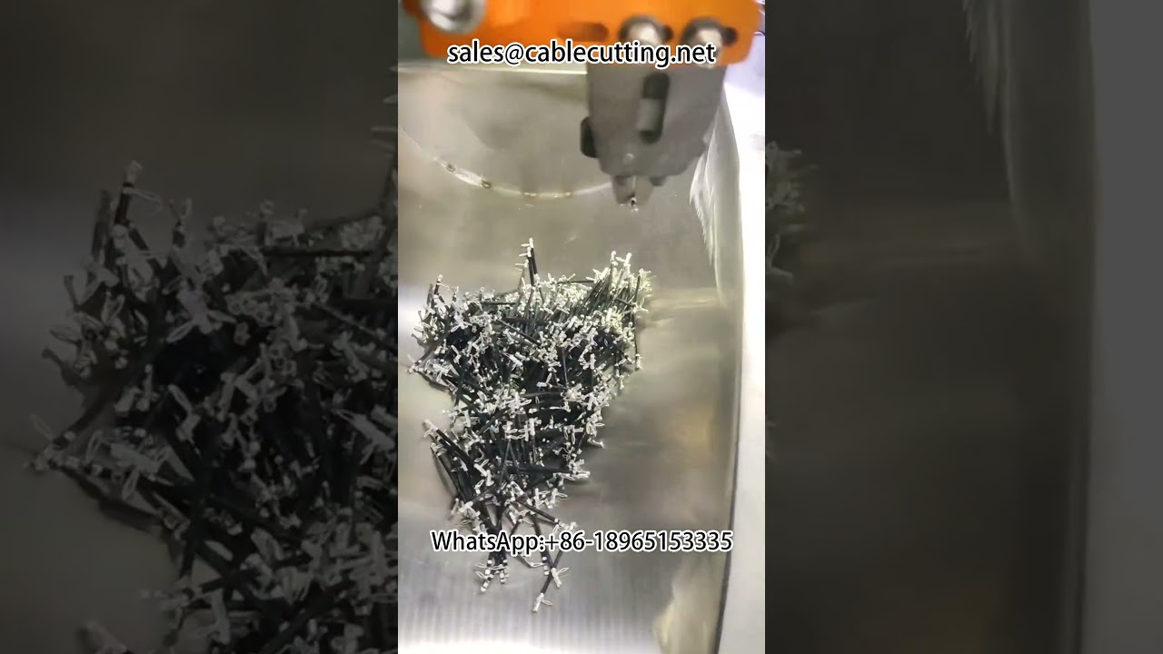 Automatic double head end crimping, ultra short wire 28mm long automation Equipment #harness process