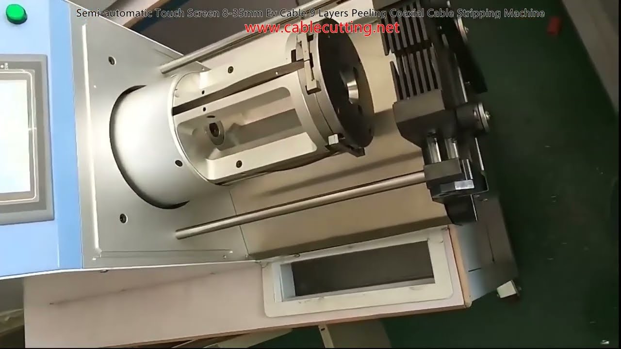 Semi automatic Touch Screen 8 35mm Ev Cable 9 Layers Peeling Coaxial Cable Stripping Machine