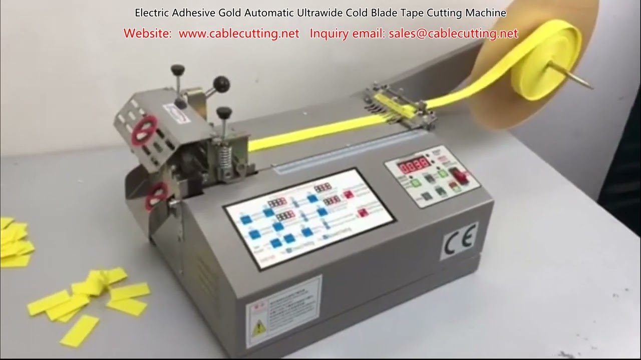 Electric Adhesive Gold Automatic Ultrawide Cold Blade Tape Cutting Machine