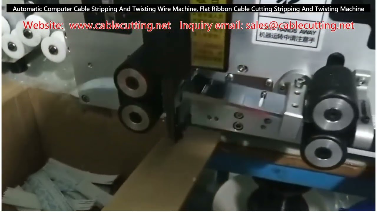 Automatic Computer Cable Stripping And Twisting Wire Machine, Flat Ribbon Cable Cutting Stripping An