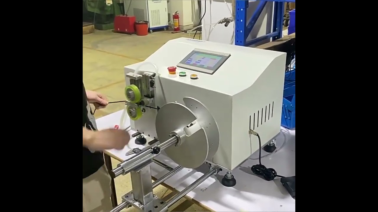 New Digital Touch Screen 3 in 1 Wire Winding Machine 60 300mm Cable Electric Stripper Peeler Cutter